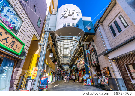Tokyo cityscape in Japan Overlooking the new Nakamise in Asakusa, Tokyo Tokyo cityscape in Japan Overlooking the new Nakamise in Asakusa, Tokyo 68754766