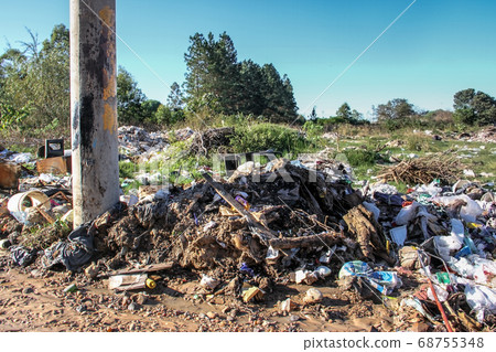 landfill with human waste that contaminates the 68755348