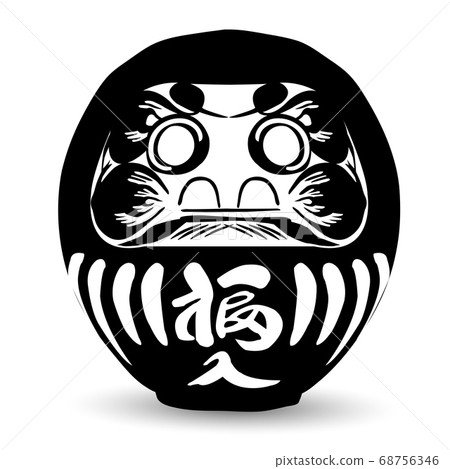 Daruma silhouette New Year's card icon Daruma silhouette New Year's card icon 68756346