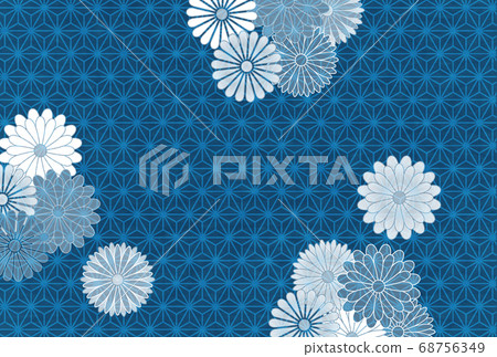 Chrysanthemum Japanese pattern watercolor background Chrysanthemum Japanese pattern watercolor background 68756349
