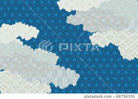 新年賀卡日本圖案水彩背景 新年賀卡日本圖案水彩背景 68756350