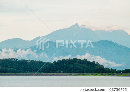 Mountains, clouds, mist,dam,beautiful skies and water bodies in nature give a feeling of relaxation and refreshment. 68756755