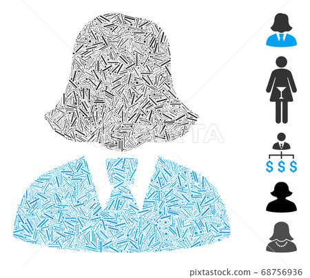Dash Mosaic Business Lady Icon - Stock Illustration [68756936] - PIXTA