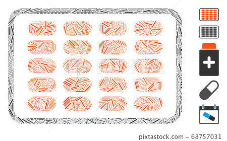 Dash Mosaic Blister Icon 68757031