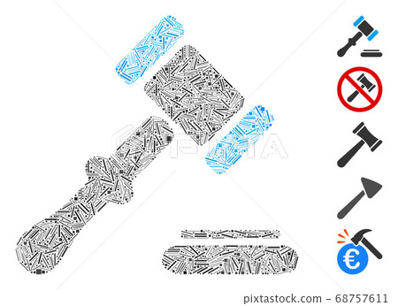Dash Mosaic Auction Icon - Stock Illustration [68757611] - PIXTA