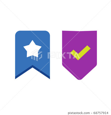 Bookmark vector icon label element design isolated flat symbol, book mark starred and checked ui tag pictogram blue violet purple color pictogram clipart Bookmark vector icon label element design isolated flat symbol, book mark starred and checked ui tag pictogram blue violet purple color pictogram clipart 68757914