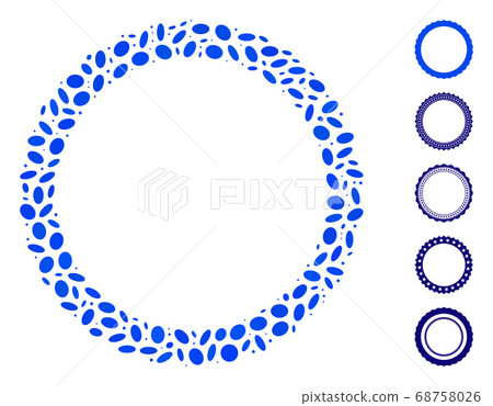 Oval Mosaic Certificate Rosette Circular Frame - Stock Illustration ...