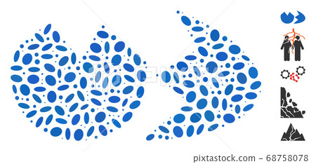 Dotted Collage Broken Eggshell 68758078