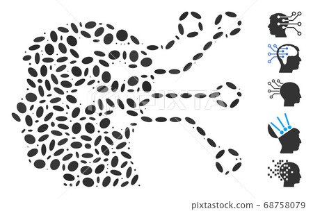 Dotted Mosaic Brain Interface Circuit Dotted Mosaic Brain Interface Circuit 68758079