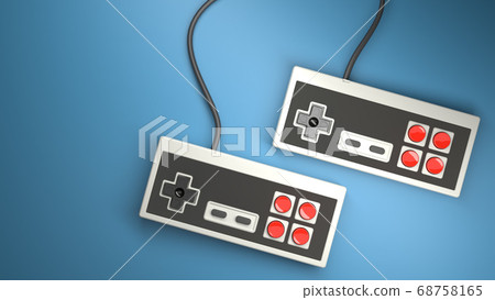Retro computer gaming controller joystick on a 68758165
