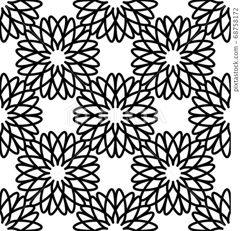 Circular Flower decorative patterns 68758172