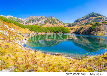 秋季在室戶町的御栗前池[富山縣] 68758336