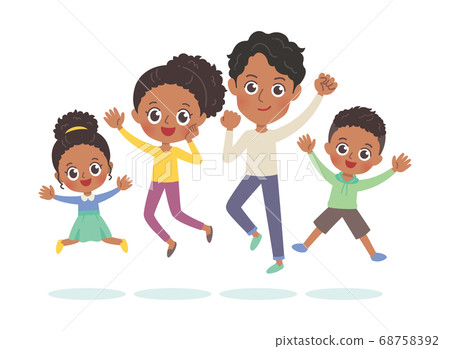 Foreign black family illustration Foreign black family illustration 68758392