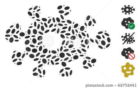Oval Mosaic Bacteria Oval Mosaic Bacteria 68758491