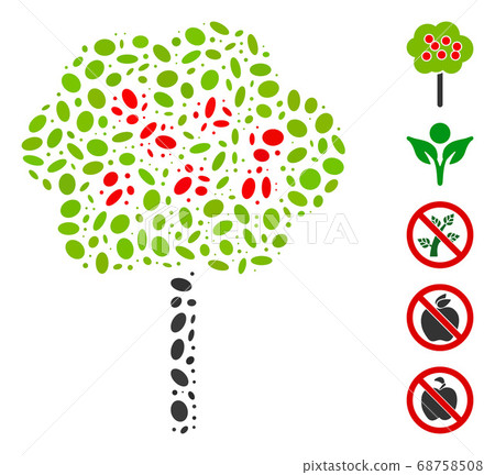 Dot Collage Apple Tree 68758508