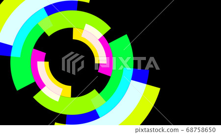 CG circle Multiple overlapping half circles - Stock Illustration ...