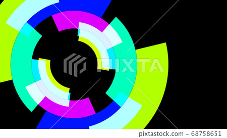 CG circle Multiple overlapping half circles - Stock Illustration ...