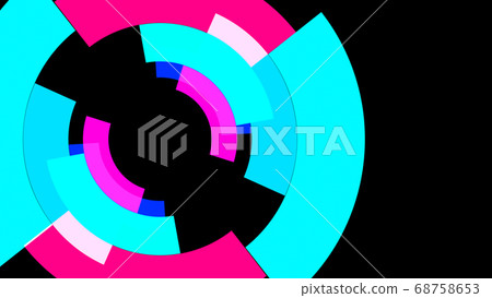 CG circle Multiple overlapping half circles - Stock Illustration ...
