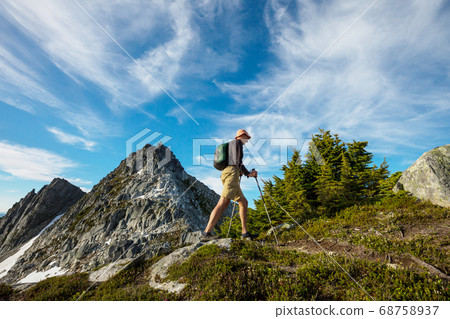 Hike in mountains Hike in mountains 68758937