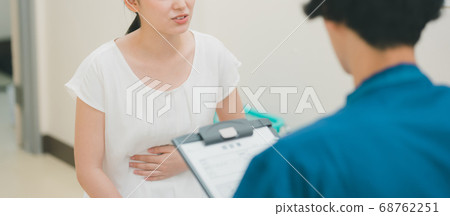 abdominal pain, female, lady 68762251