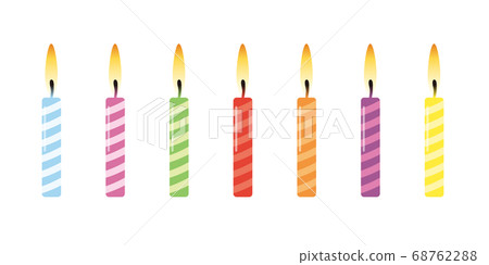 Colorful birthday candles 68762288