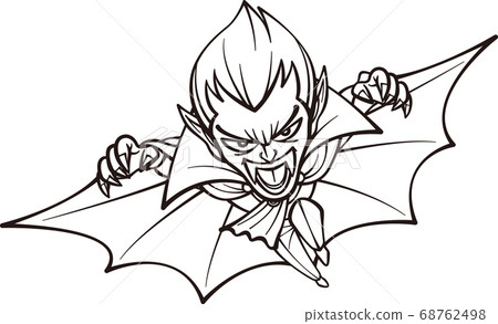 Dracula jumping [2 heads, black and white] 68762498