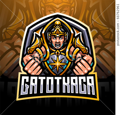 Gatotkaca esport mascot logo design 68762961