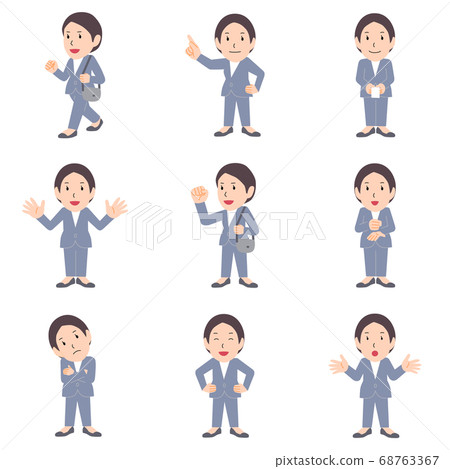 商業人物“資深女商人（2）”色彩柔和的剪裁合集 68763367