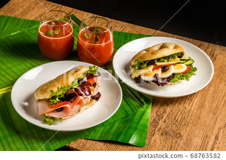 Middle Eastern food pita bread sandwich Middle Eastern food pita bread sandwich 68763582