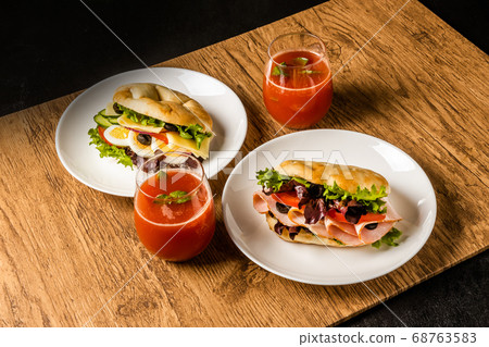 Middle Eastern food pita bread sandwich Middle Eastern food pita bread sandwich 68763583