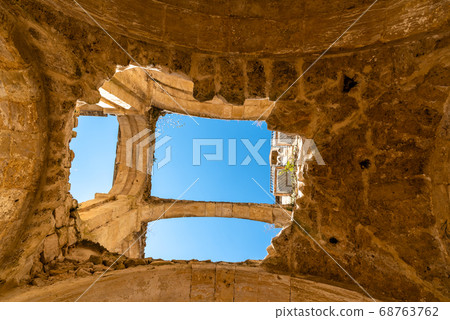 View of the abandoned abbey of Santa Maria de Rioseco. View of the abandoned abbey of Santa Maria de Rioseco. 68763762