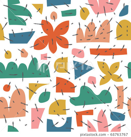 Abstract shape pattern Contemporary modern trendy vector illustration 68763767