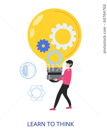 Learn to Think concept, flat design vector 68764768
