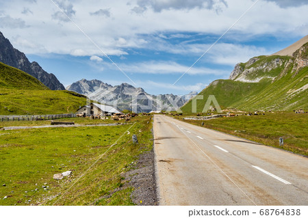 View of the albula pass in grisons, switzerland, View of the albula pass in grisons, switzerland, 68764838