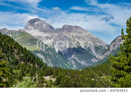 View of the albula pass in grisons, switzerland, 68764841