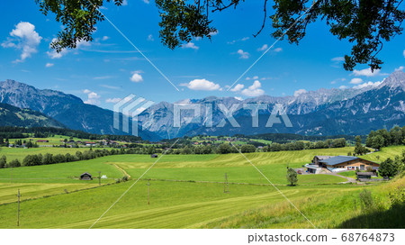 Landscape in the Austrian alps at Saalfelden, 68764873