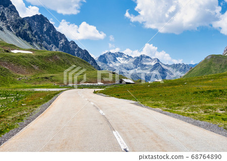 View of the albula pass in grisons, switzerland, View of the albula pass in grisons, switzerland, 68764890