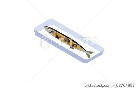 外賣出售托盤中的秋刀魚 外賣出售托盤中的秋刀魚 68764992