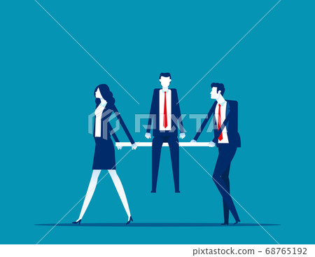 Employee carrying the boss. Business office people Employee carrying the boss. Business office people 68765192