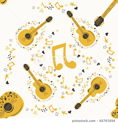 Handdrawn seamless pattern with various country 68765894