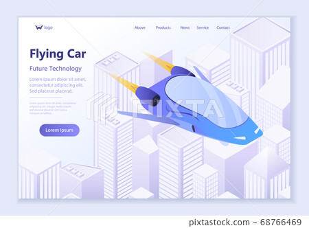 Future technology - Flying Car, 3d isometric Future technology - Flying Car, 3d isometric 68766469