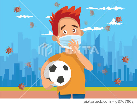 Vector Illustration of  children wear a medical 68767002