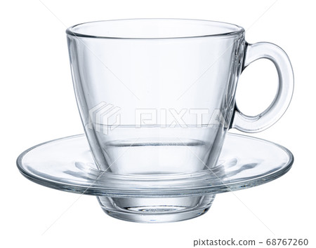 Glass tea pair isolated on white background Glass tea pair isolated on white background 68767260