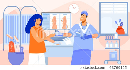 Plastic Surgeon Flat Composition  68769125