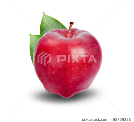 Red apple on white background 68769258
