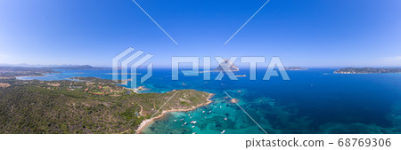 Tavolara island sardinia aerial view crystal Tavolara island sardinia aerial view crystal 68769306