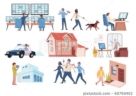 House Security Icons Set 68769402