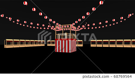 Bon dance, festival 3d rendering Bon dance, festival 3d rendering 68769564