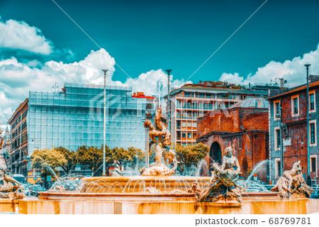 Fontana Esedra on Republic Square (Piazza della Fontana Esedra on Republic Square (Piazza della 68769781