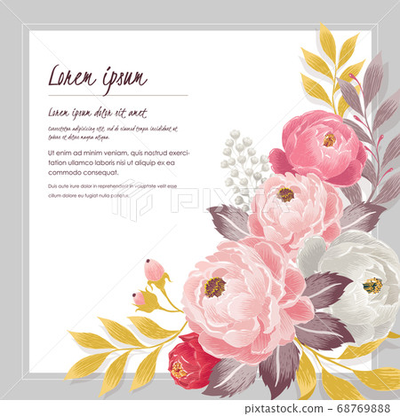 Vector illustration of a floral frame in spring - Stock Illustration ...